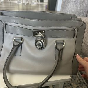 Michael Kors Authentic Michael Kors Grey Lock & Key Purse